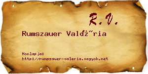 Rumszauer Valéria névjegykártya